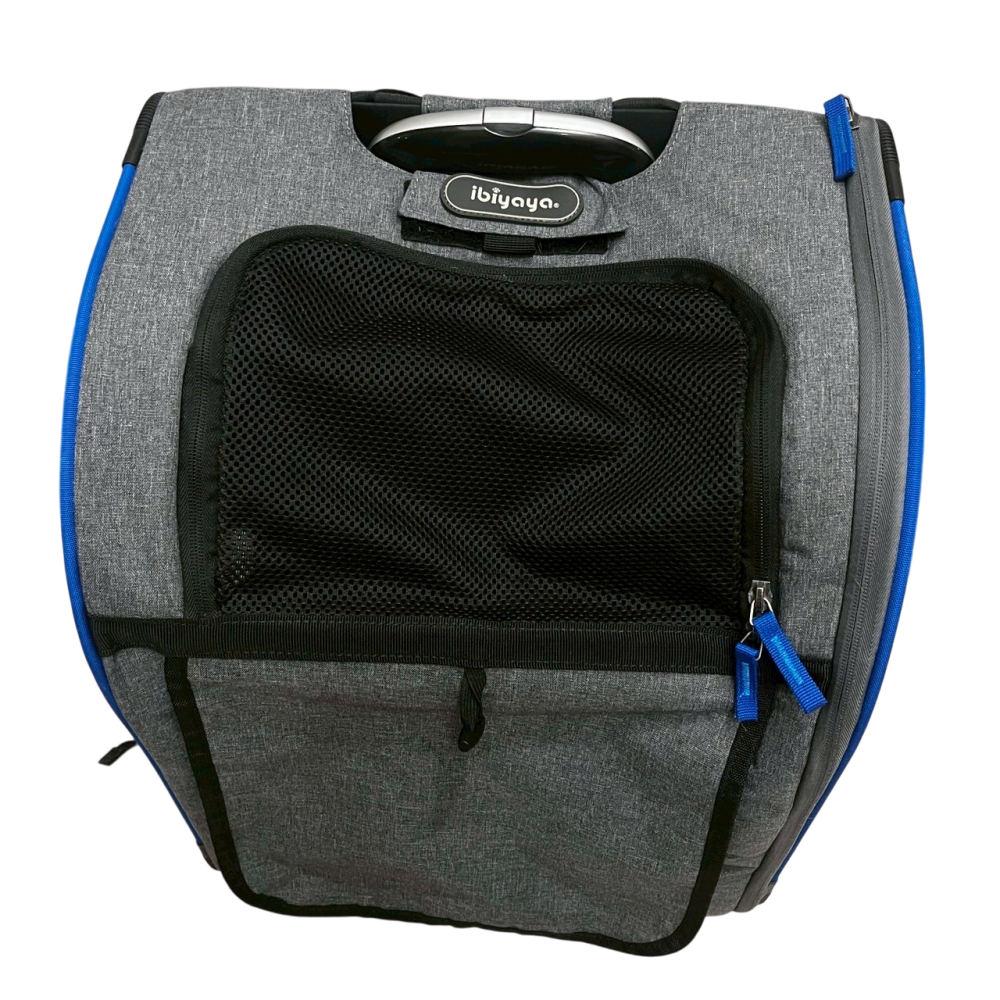 ❮二手❯ ibiyaya 依比呀呀 FC1705 犬貓背包 新LISO後背平行寵物拉桿包 岩灰藍 40*31*44cm-細節圖6