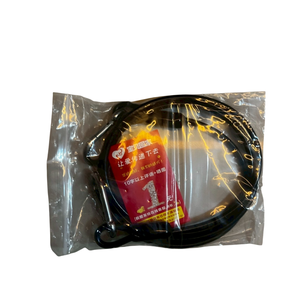 ❮全新❯ Keytone 鋼索燈具安全繩 60cm 鋼索鎖定帶 黑色包膠 安全鋼索 高承重 不鏽鋼 工作防護安全繩-細節圖2