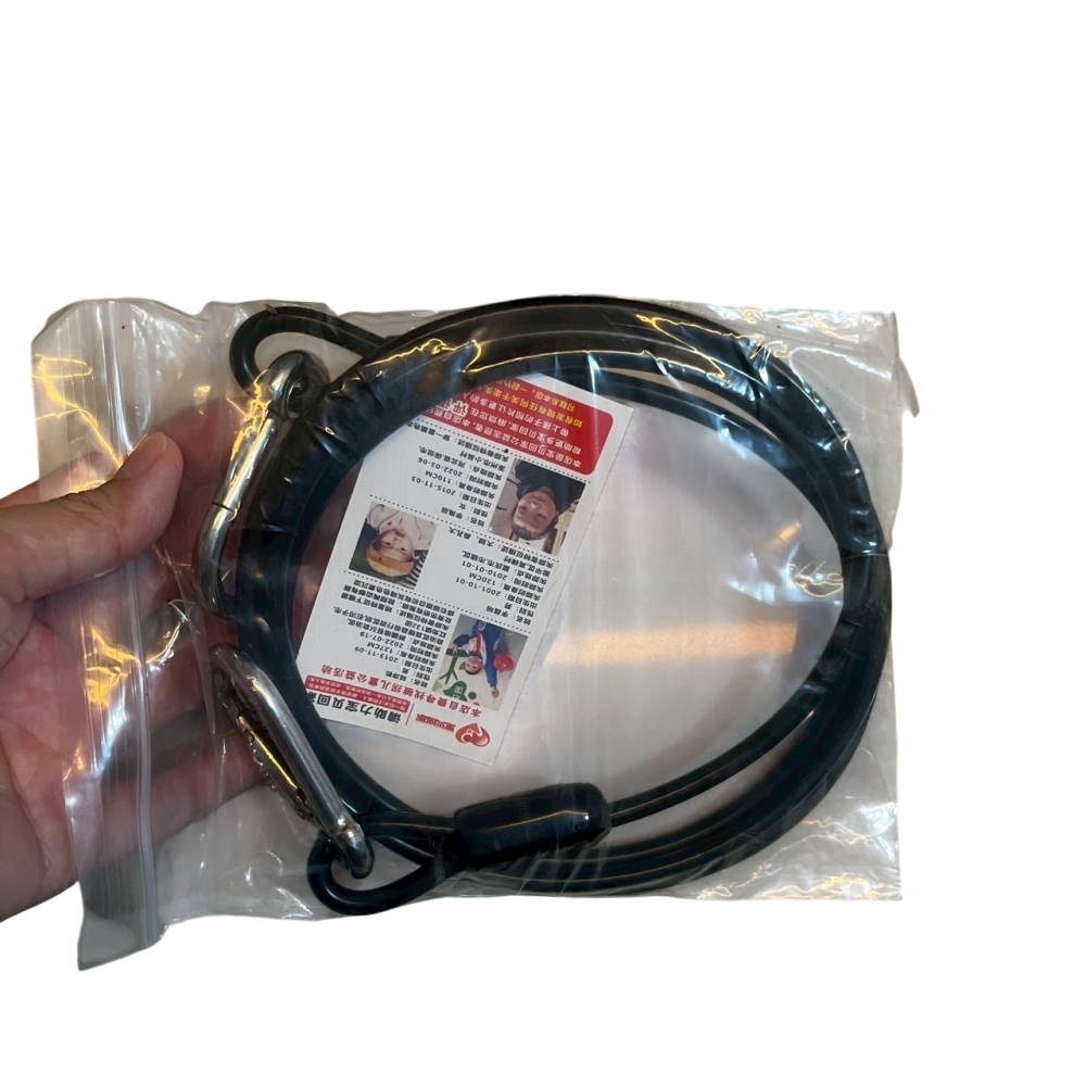 ❮全新❯ Keytone 鋼索燈具安全繩 60cm 鋼索鎖定帶 黑色包膠 安全鋼索 高承重 不鏽鋼 工作防護安全繩-細節圖3