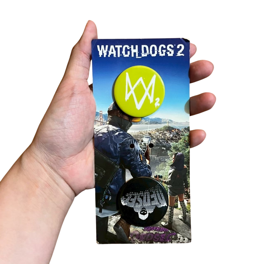 ❮近新❯ 法國 UBISOFT 育碧 看門狗2 Watch Dogs 2 遊戲周邊徽章 PS4 Xbox One PC-細節圖2