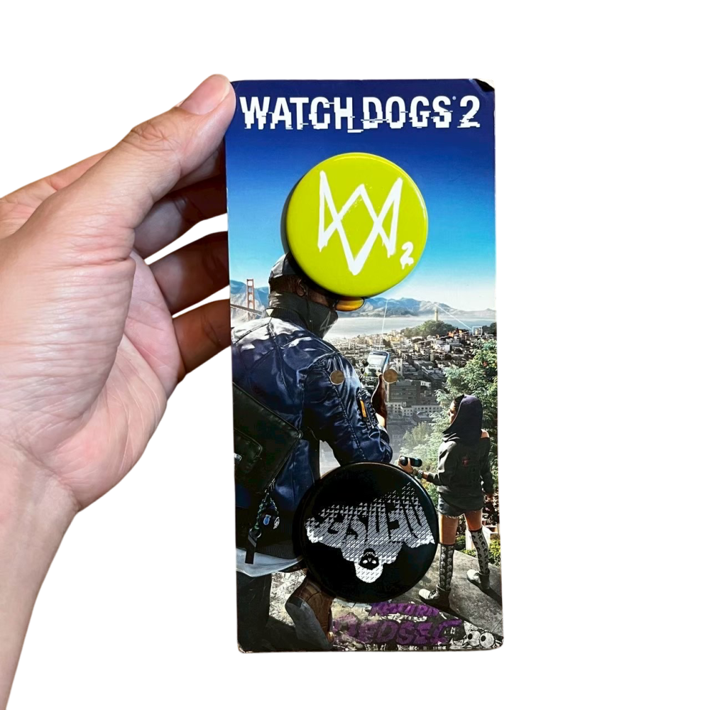 ❮近新❯ 法國 UBISOFT 育碧 看門狗2 Watch Dogs 2 遊戲周邊徽章 PS4 Xbox One PC-細節圖4
