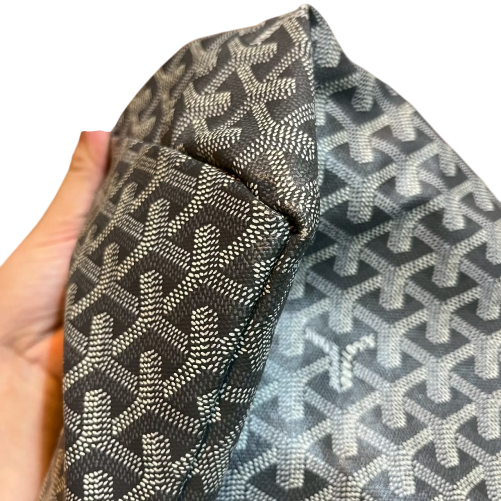 ❮二手❯ 法國 GOYARD 水泥灰 Saint Louis PM 托特包 法國殿堂級老牌風靡全球 天然塗面處理防水-細節圖7