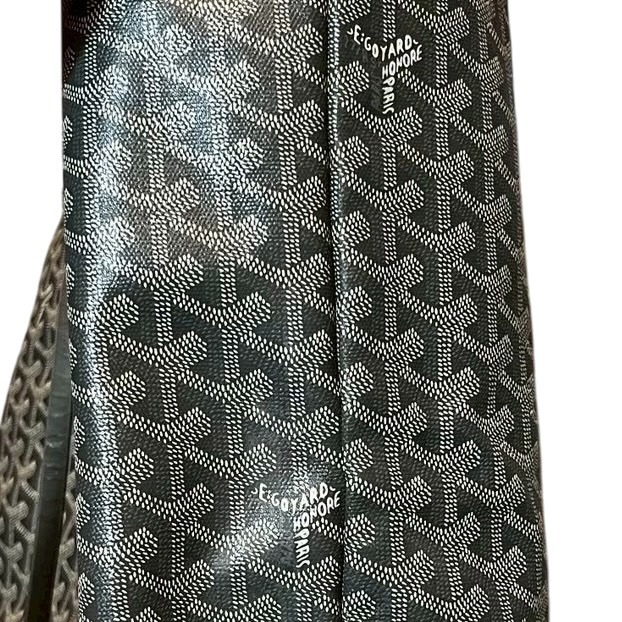 ❮二手❯ 法國 GOYARD 水泥灰 Saint Louis PM 托特包 法國殿堂級老牌風靡全球 天然塗面處理防水-細節圖8