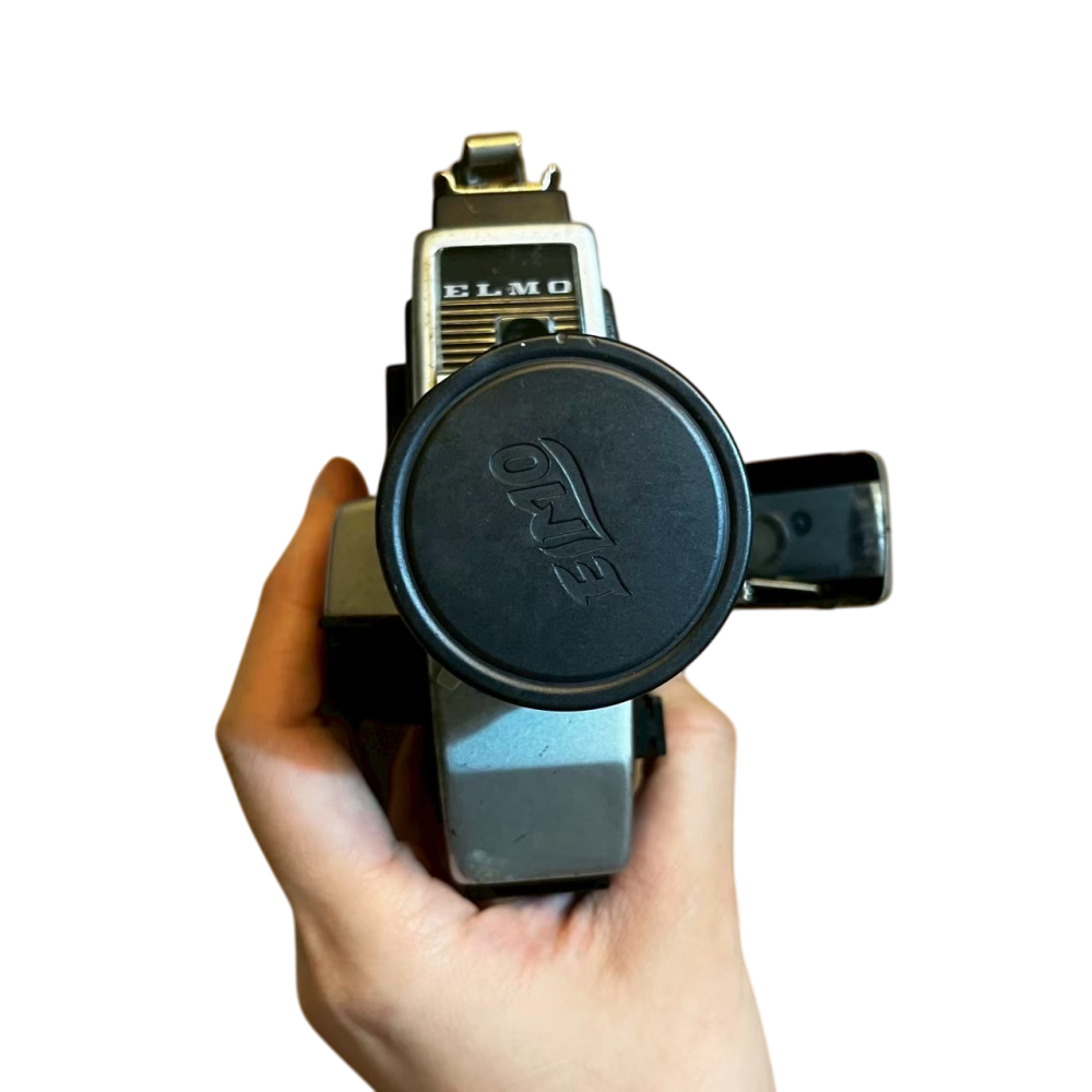 ❮零件❯ 日本 Elmo Single-8 8S-40T 電影攝影機 銀黑 配備滑動支架 雙重曝光 疊加標題 曝光錶視窗-細節圖2