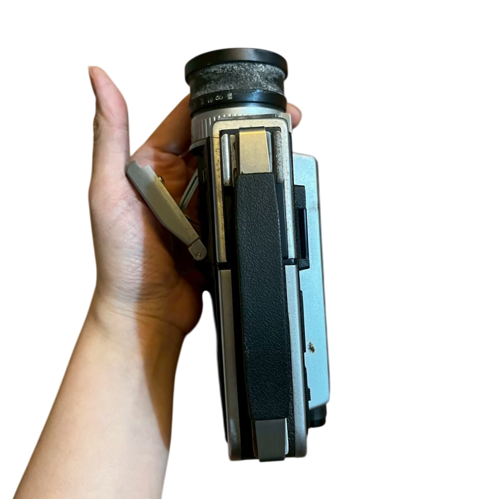 ❮零件❯ 日本 Elmo Single-8 8S-40T 電影攝影機 銀黑 配備滑動支架 雙重曝光 疊加標題 曝光錶視窗-細節圖4