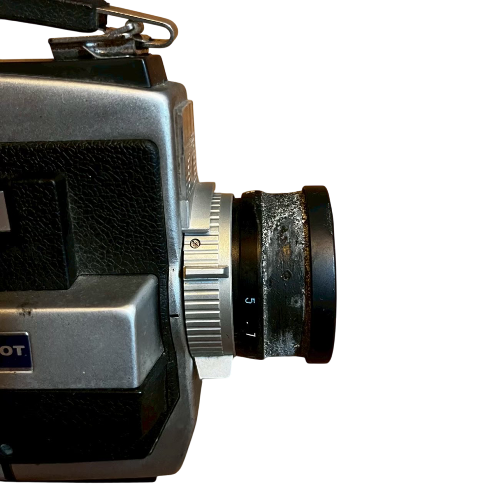 ❮零件❯ 日本 Elmo Single-8 8S-40T 電影攝影機 銀黑 配備滑動支架 雙重曝光 疊加標題 曝光錶視窗-細節圖6