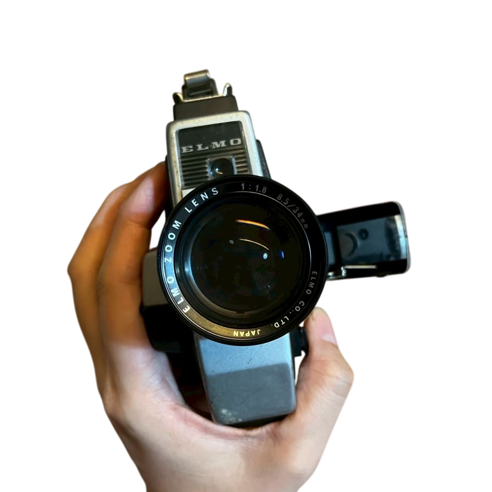 ❮零件❯ 日本 Elmo Single-8 8S-40T 電影攝影機 銀黑 配備滑動支架 雙重曝光 疊加標題 曝光錶視窗-細節圖8