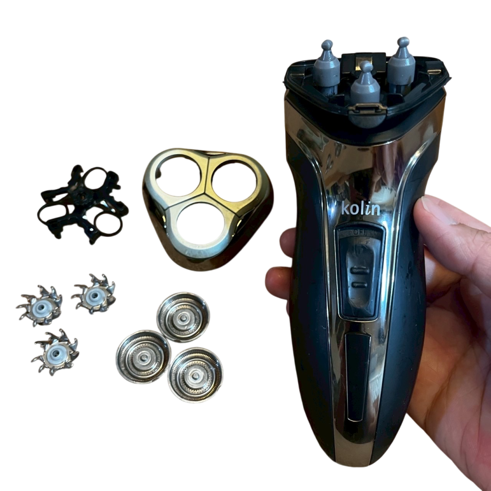 ❮二手❯ kolin 歌林 超動能全機水洗電鬍刀 KSH-HCW10U 充電設計 3D立體浮動刀頭 3D立體浮動刀頭-細節圖9