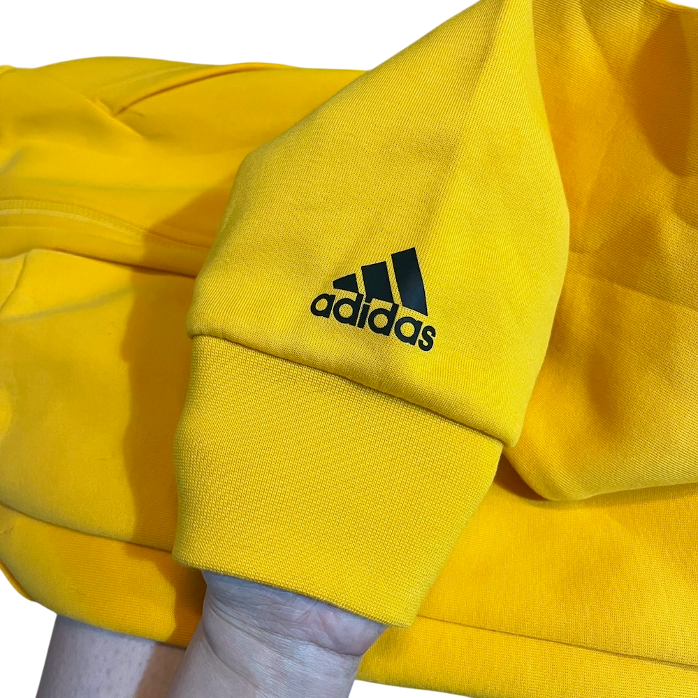 ❮全新❯ 德國 Adidas 愛迪達 限量絕版 中國限定 L 長袖帽T 阿迪達斯 漢字刺繡高領套頭連帽衫 大學T 黃色-細節圖9