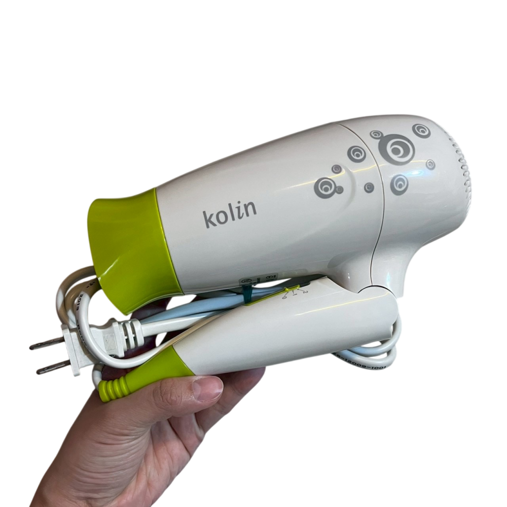 ❮二手❯ kolin 歌林 雙電壓旅行用吹風機 HD-SH 1201 1200W 大風量 加熱快 風力強 電吹風-細節圖9