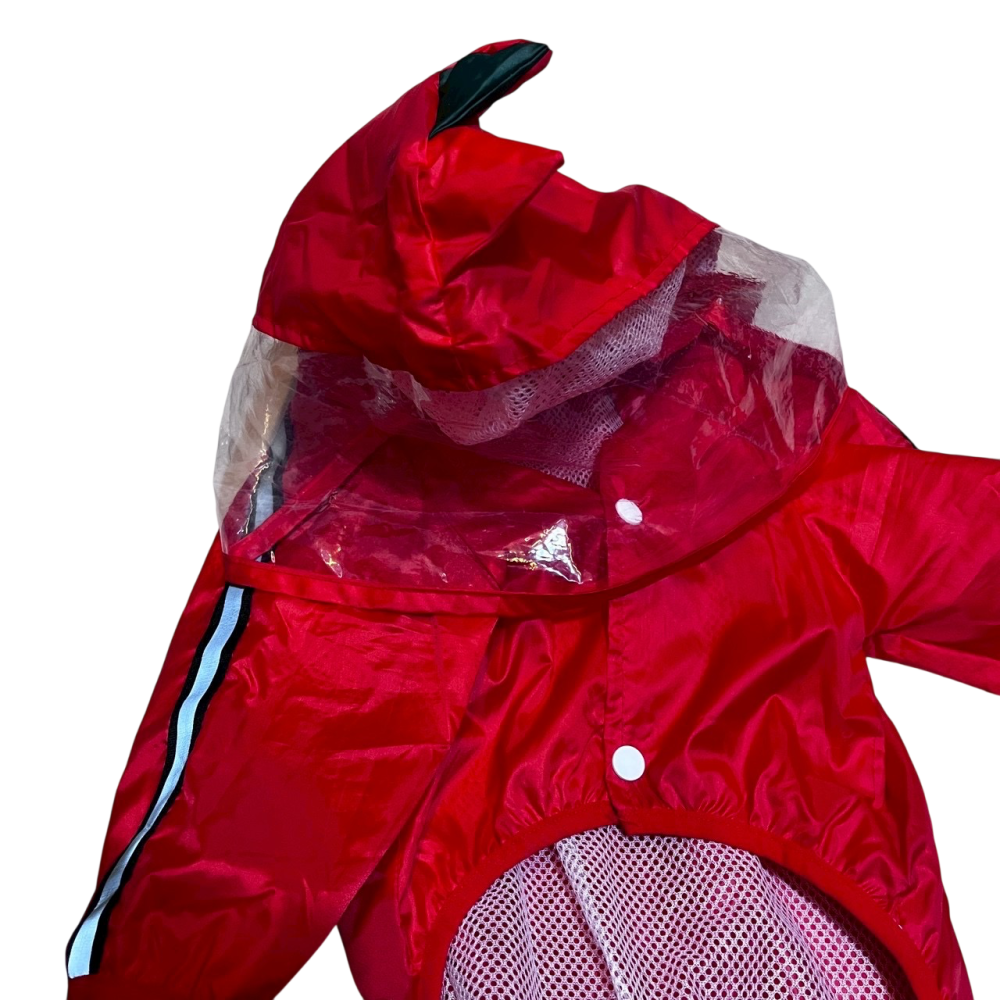 ❮二手❯  Dinosaur 恐龍寵物雨衣 中小型犬 可愛狗狗雨衣 狗雨衣 寵物雨衣 採用防水聚酯纖維材質 有效阻擋雨水-細節圖5