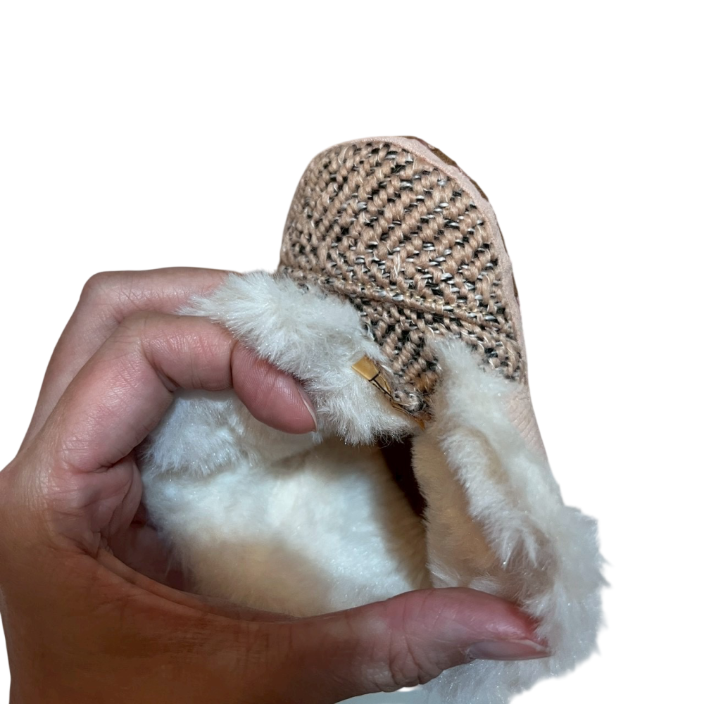 ❮近新❯ 美國 TOMS 嬰兒學步短靴 Tiny 4 (11cm) 粉紅燈芯絨 刷毛內裡 寶寶保暖鞋 原廠禮盒-細節圖5