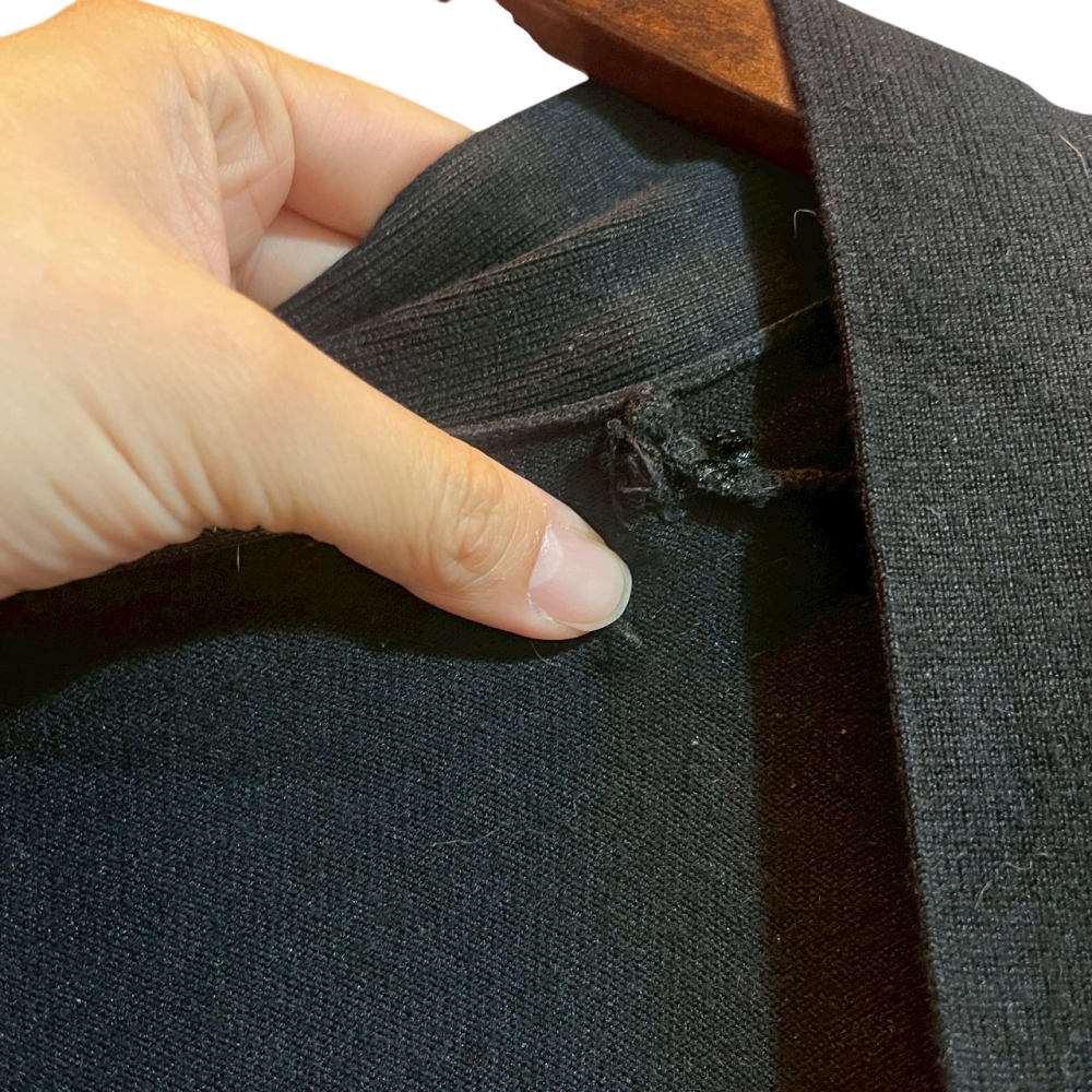 ❮二手❯ 西班牙 ZARA KNIT 針織外套 M號 深藍色 寬鬆針織衫 開襟衫 罩衫 寬版落肩針織衫-細節圖7