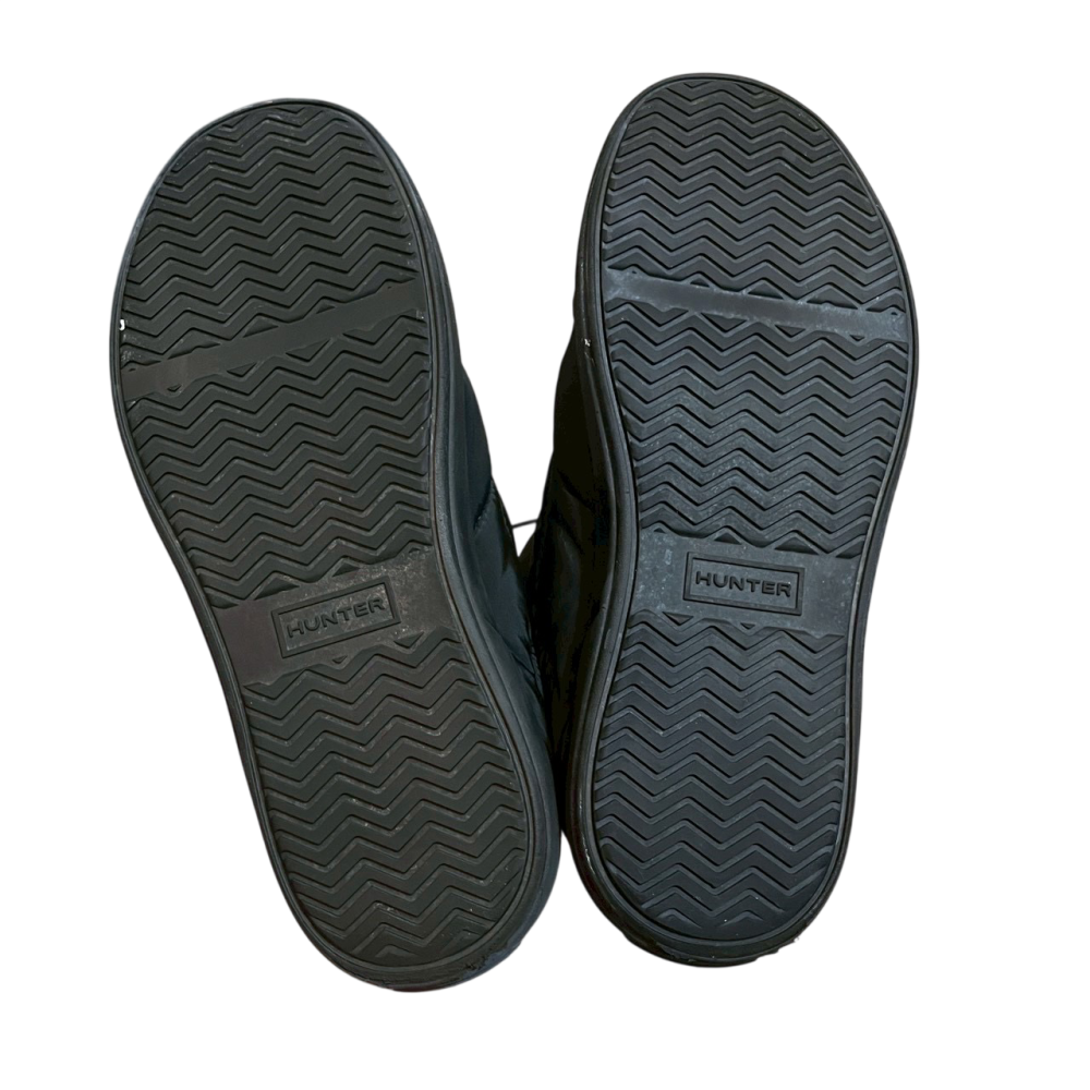 ❮二手❯ 英國 HUNTER In/Out 空氣感軟靴 黑 UK6 鋪棉短靴 雪靴 懶人鞋 輕量防寒 居家戶外專櫃正品-細節圖2