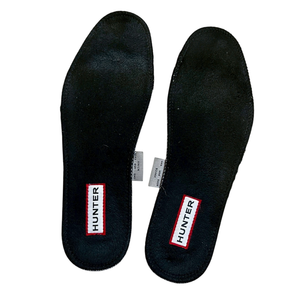 ❮二手❯ 英國 HUNTER In/Out 空氣感軟靴 黑 UK6 鋪棉短靴 雪靴 懶人鞋 輕量防寒 居家戶外專櫃正品-細節圖8