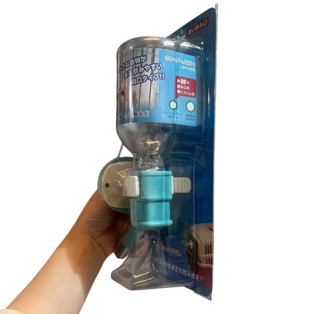 ❮全新❯ H528 幼犬飲水器 附水瓶 滾珠掛式飲水頭 小型犬 貓 兔子 小動物通用 窄口設計 預防濕臉 寵物飲水器-細節圖4