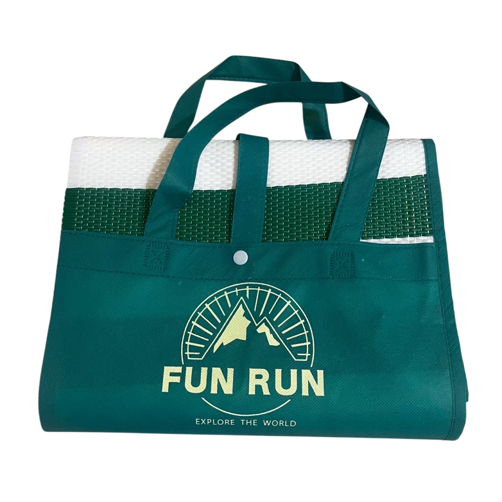 ❮全新❯ 美國 DADA RUN FUN RUN 防潮野餐墊 2022路跑限定 摺疊收納提袋設計 防水地墊 戶外露營野餐-細節圖8