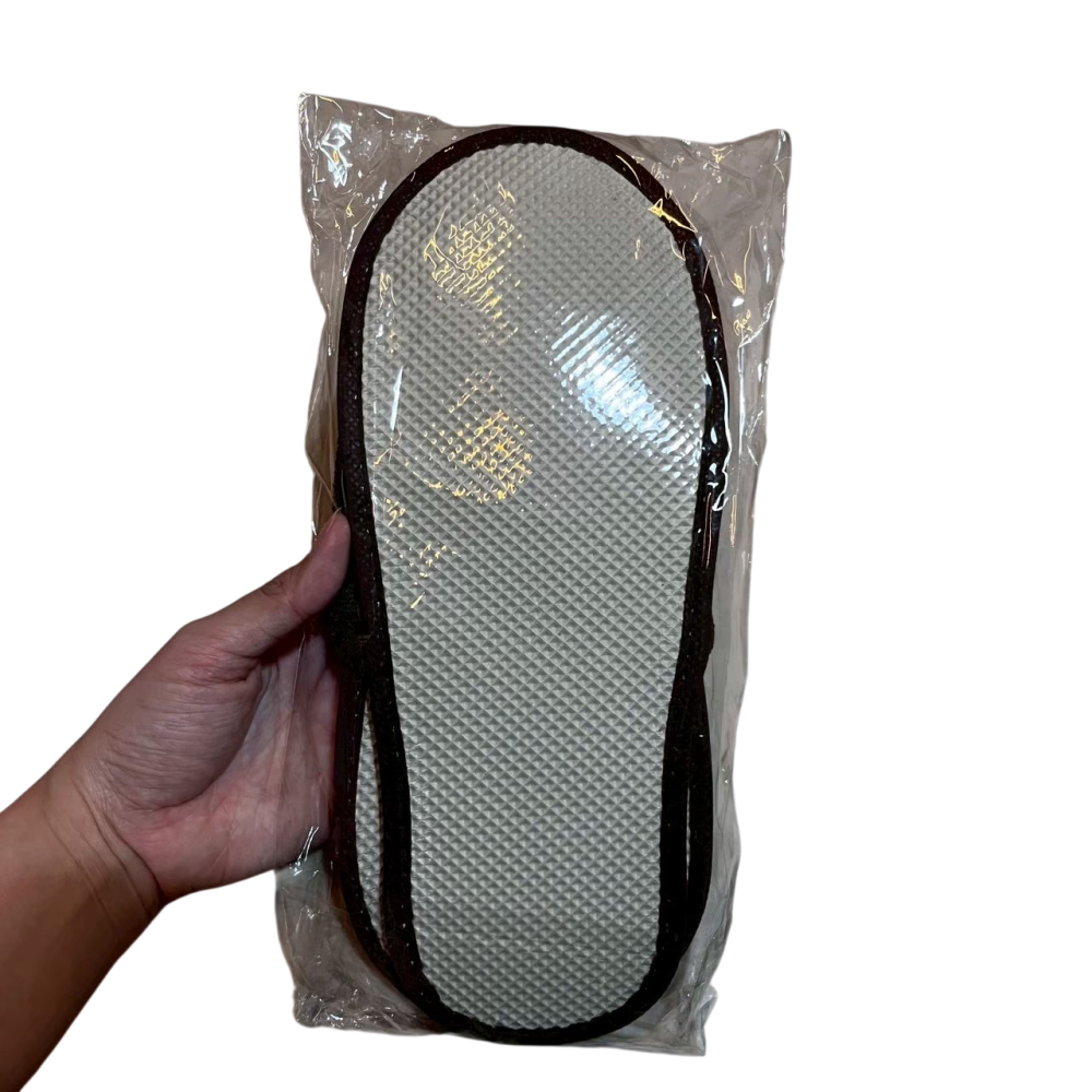 ❮全新❯ 日本 Rakuten Stay 富士河口湖站 高級厚底毛巾布拖鞋 咖啡色 日本代回 飯店備品 居家招待 旅行-細節圖4