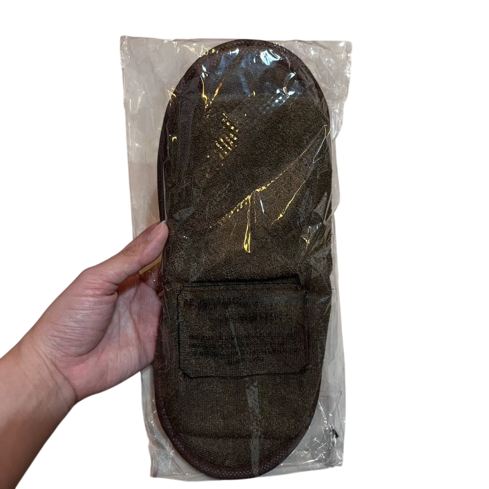 ❮全新❯ 日本 Rakuten Stay 富士河口湖站 高級厚底毛巾布拖鞋 咖啡色 日本代回 飯店備品 居家招待 旅行-細節圖5