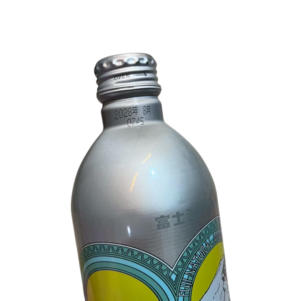 ❮全新❯ 日本 富士礦泉水 Fuji Mineral Water 490ml 鋁罐裝 富士山五合目水源 復古瓶身-細節圖4