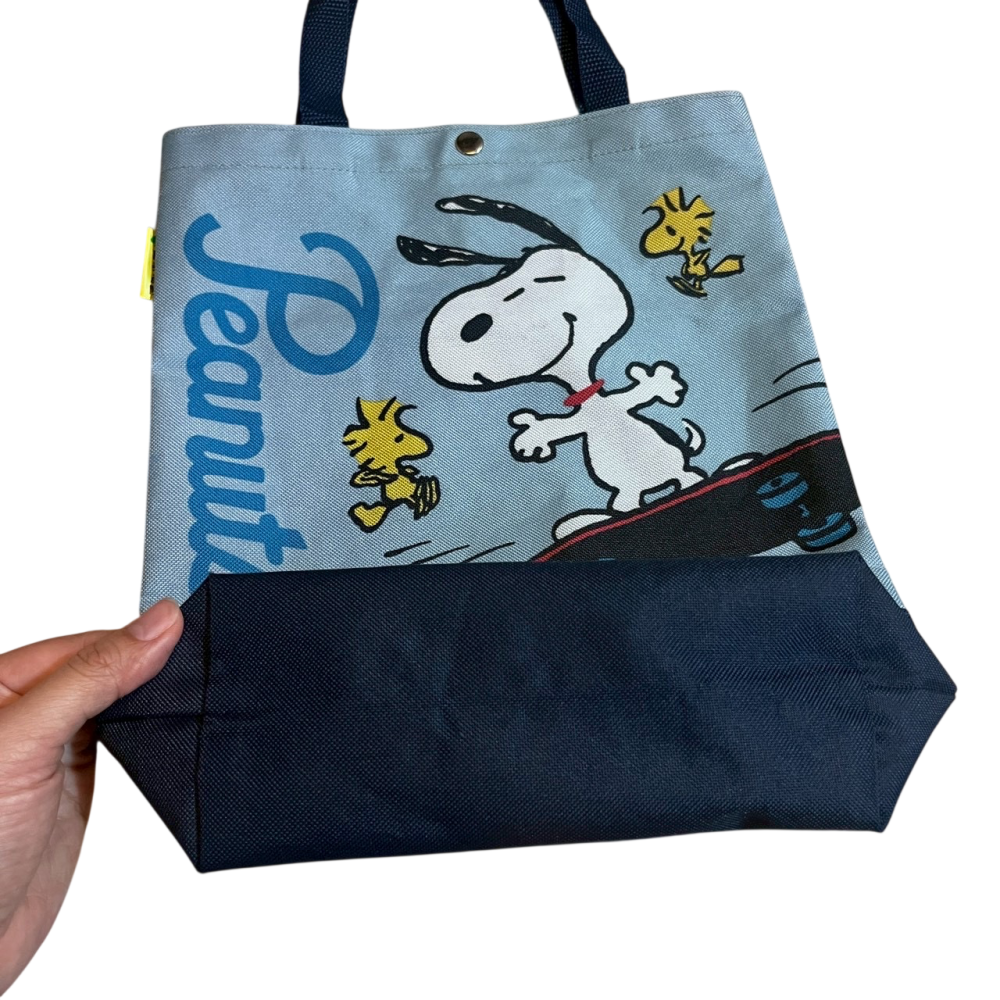 ❮二手❯ 美國 SNOOPY 史努比 國泰人壽 國泰產險限定 A4 環保提袋 手提袋 購物袋 便當袋 極簡藍-細節圖3