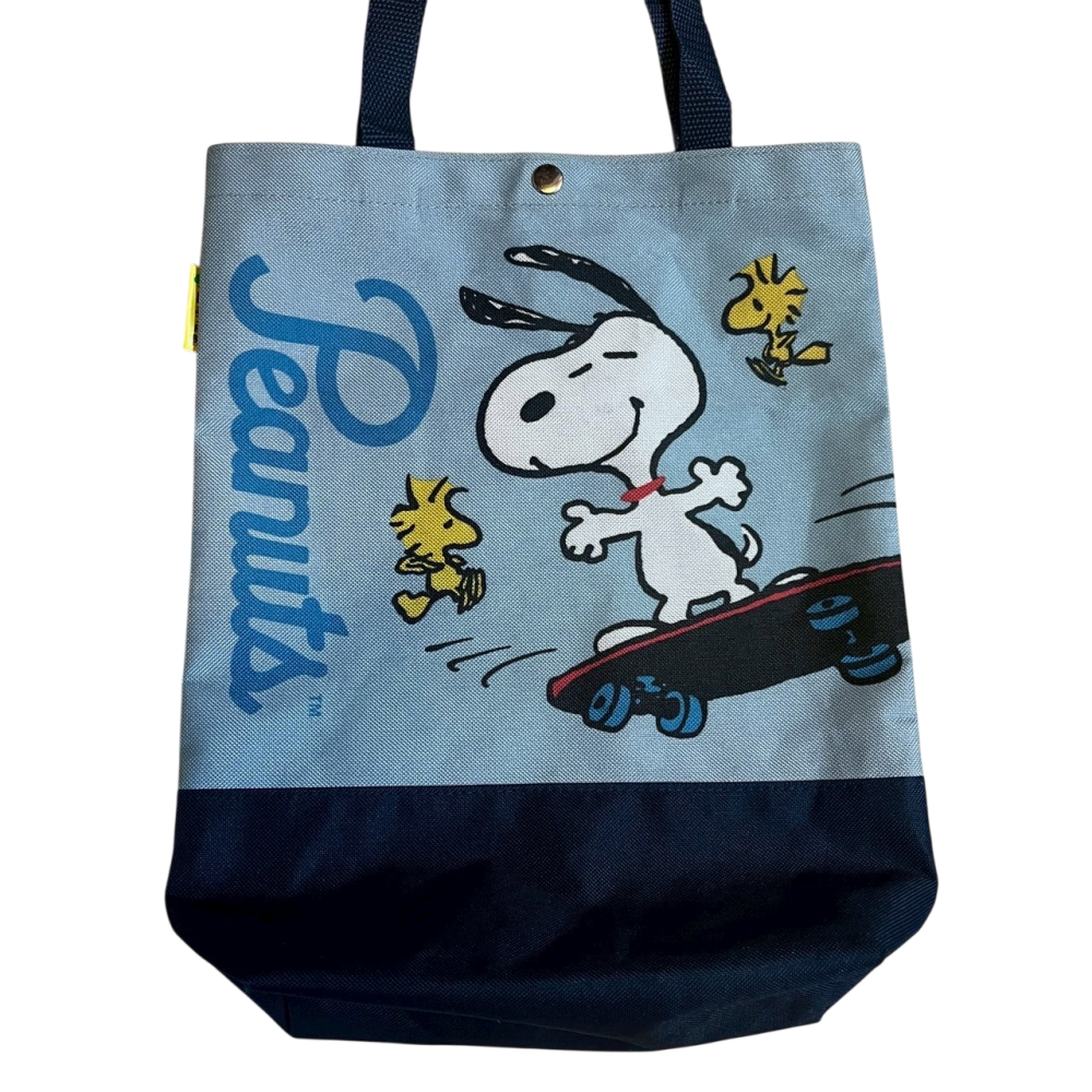 ❮二手❯ 美國 SNOOPY 史努比 國泰人壽 國泰產險限定 A4 環保提袋 手提袋 購物袋 便當袋 極簡藍-細節圖4