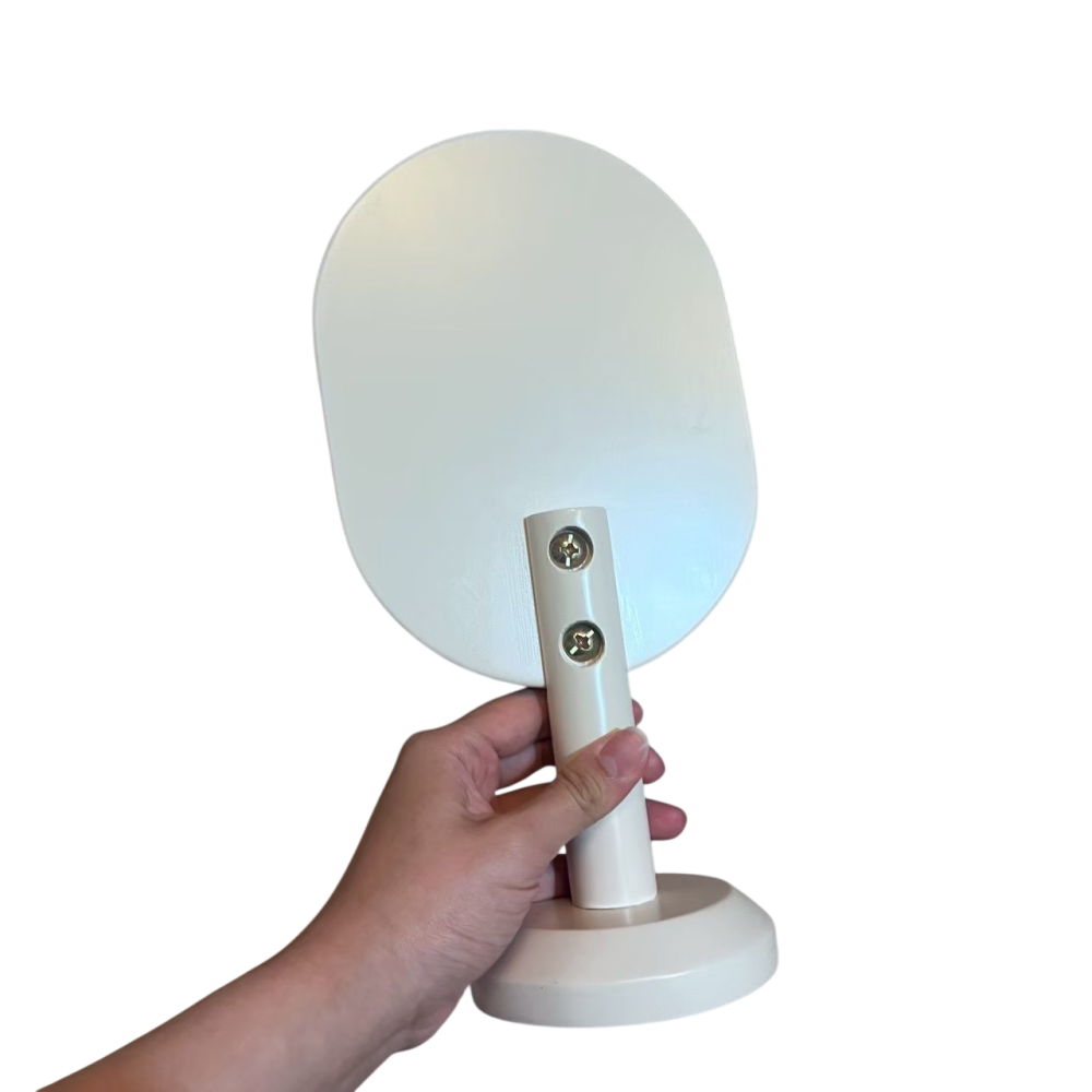 ❮二手❯ 瑞典 IKEA 宜家家居 IKORNNES 桌鏡 北歐風化妝鏡 木質立鏡 簡約白 飾品架 梳妝檯必備 室內裝飾-細節圖3