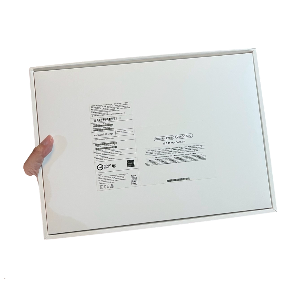 ❮二手❯ 原廠空盒 Apple MacBook Air 13.6吋 M2晶片專用｜午夜色/星光色適用 256GB版本 盒-細節圖4