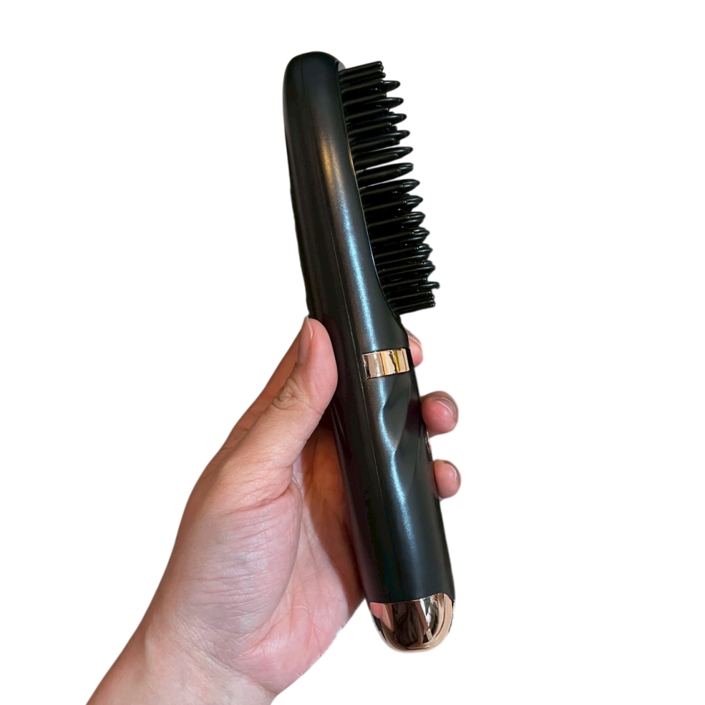 ❮全新❯ 無線便攜直髮梳｜USB充電式 負離子加熱梳 三段溫控 造型梳 隨身防燙 不傷髮 旅遊/機車族必備-細節圖3