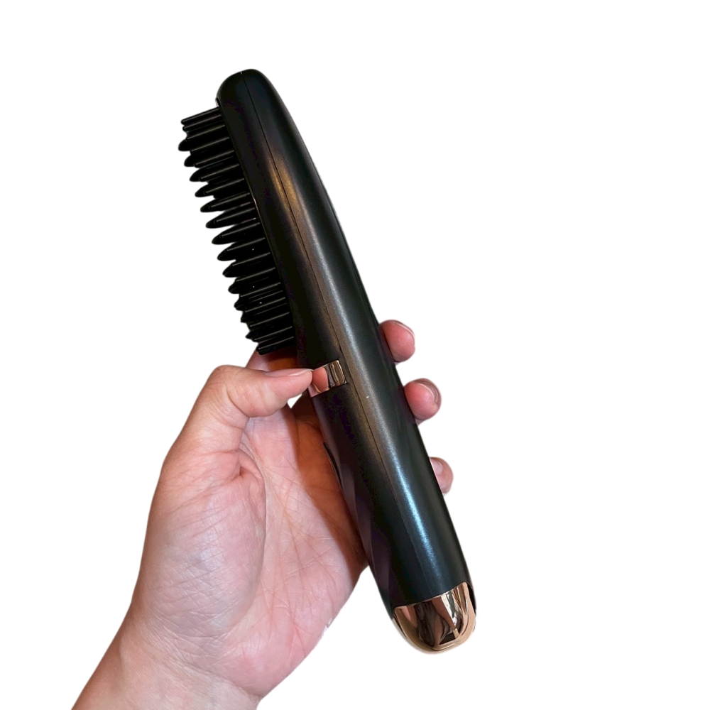 ❮全新❯ 無線便攜直髮梳｜USB充電式 負離子加熱梳 三段溫控 造型梳 隨身防燙 不傷髮 旅遊/機車族必備-細節圖5