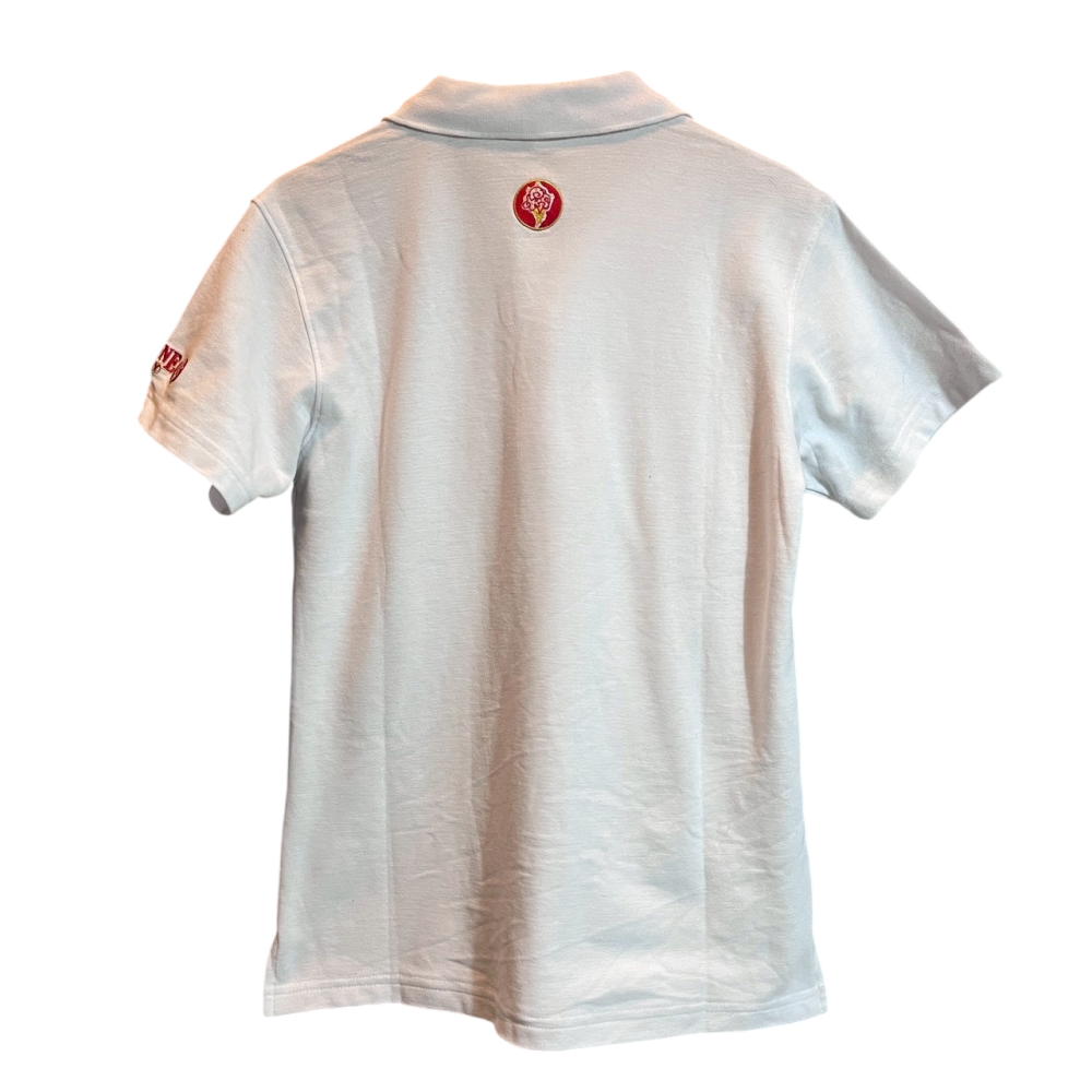❮二手❯ 美國 Cold Stone 酷聖石 員工制服 Polo衫 工作服 短袖 上衣 白色 刺繡 Logo 門市 紀念-細節圖3