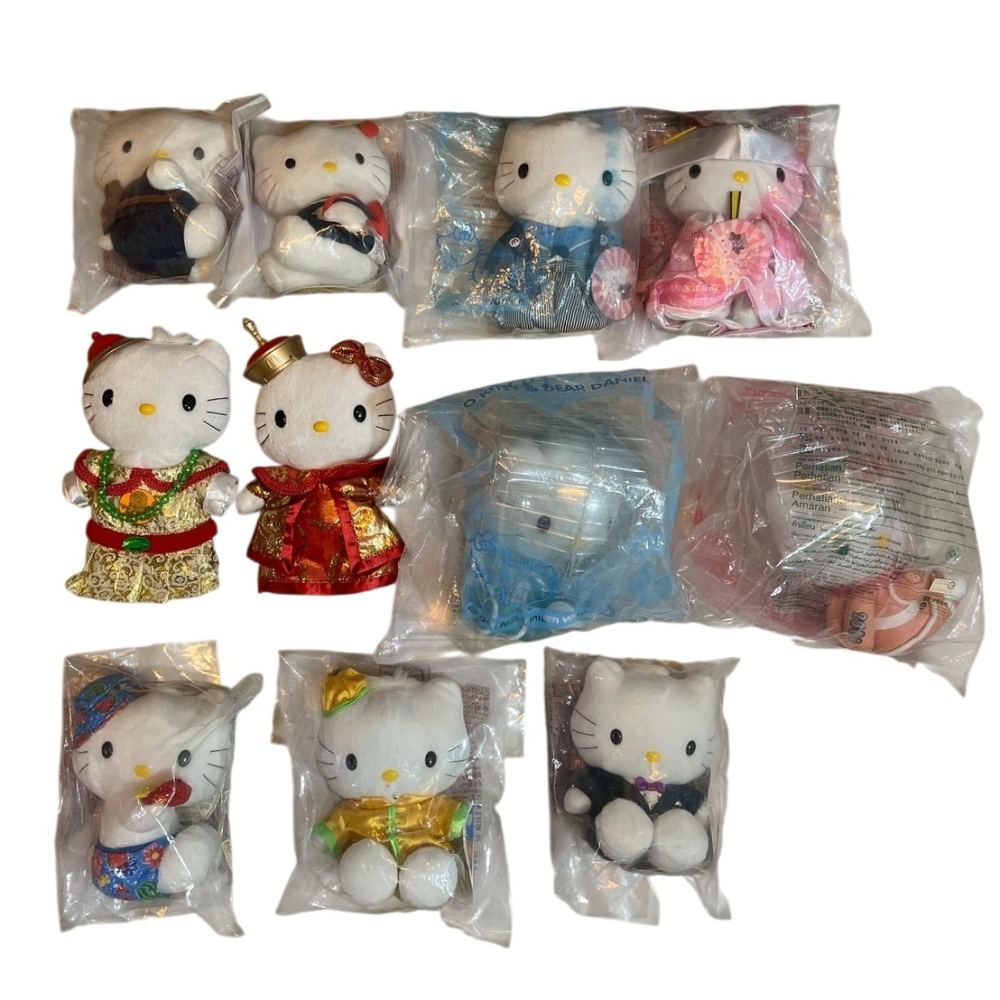 ❮全新❯ 日本 Hello Kitty 絕版珍藏 1999-2001 麥當勞限量玩偶 戀愛麥語/千禧之戀 婚紗 懷舊古董-細節圖2