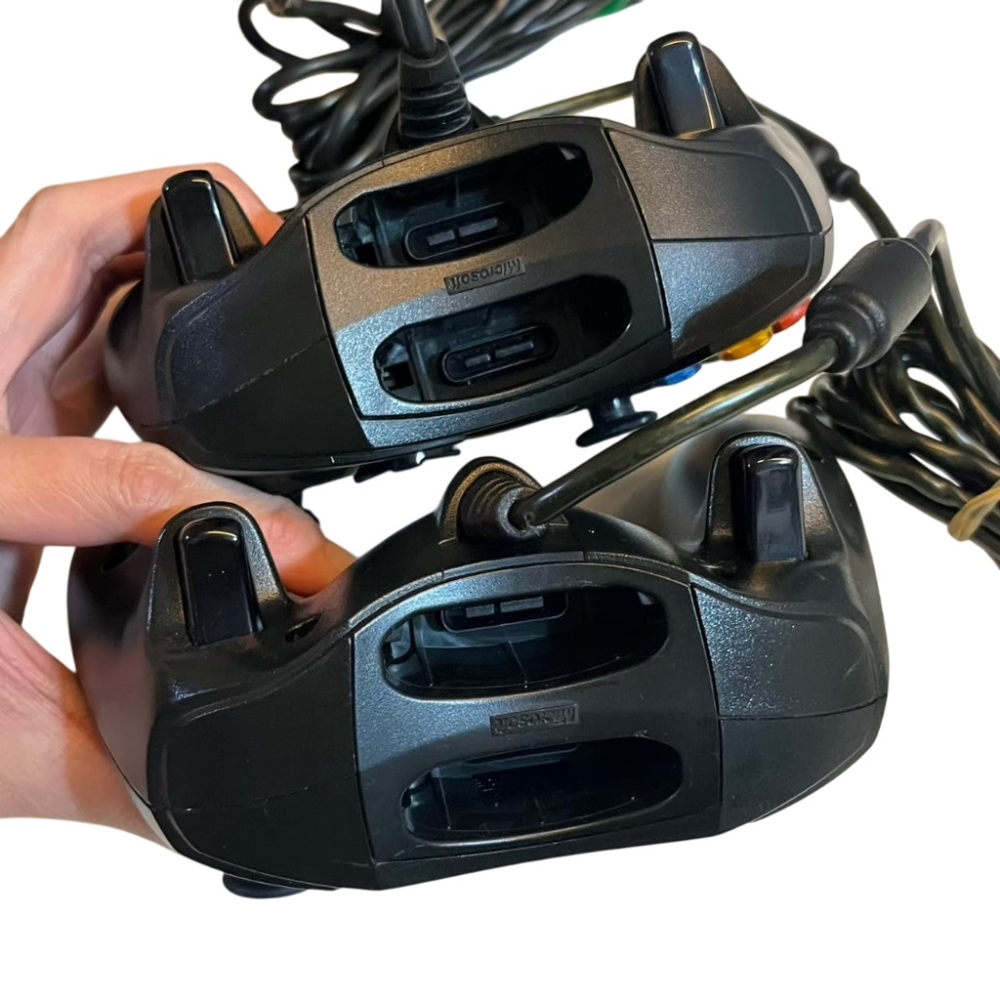 ❮二手❯ 美國 Xbox 微軟初代 原廠手把 Controller S 經典黑/透明藍 懷舊遊戲主機專用控制器 絕版收藏-細節圖3