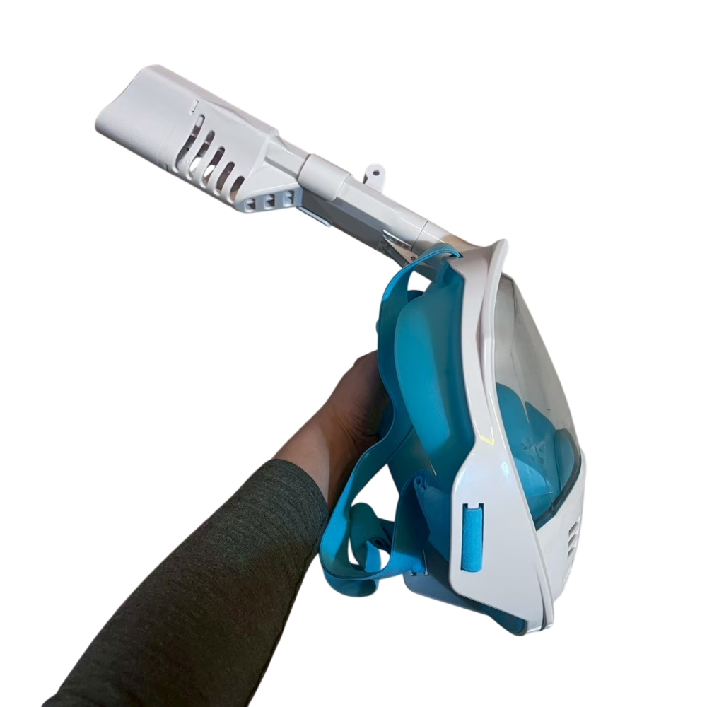 ❮二手❯ 法國 Full Face Snorkel Mask 全罩式浮潛面鏡 180度廣角視野 自然呼吸 不起霧 浮潛-細節圖2