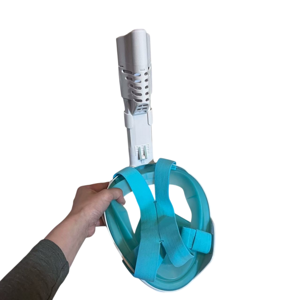❮二手❯ 法國 Full Face Snorkel Mask 全罩式浮潛面鏡 180度廣角視野 自然呼吸 不起霧 浮潛-細節圖3