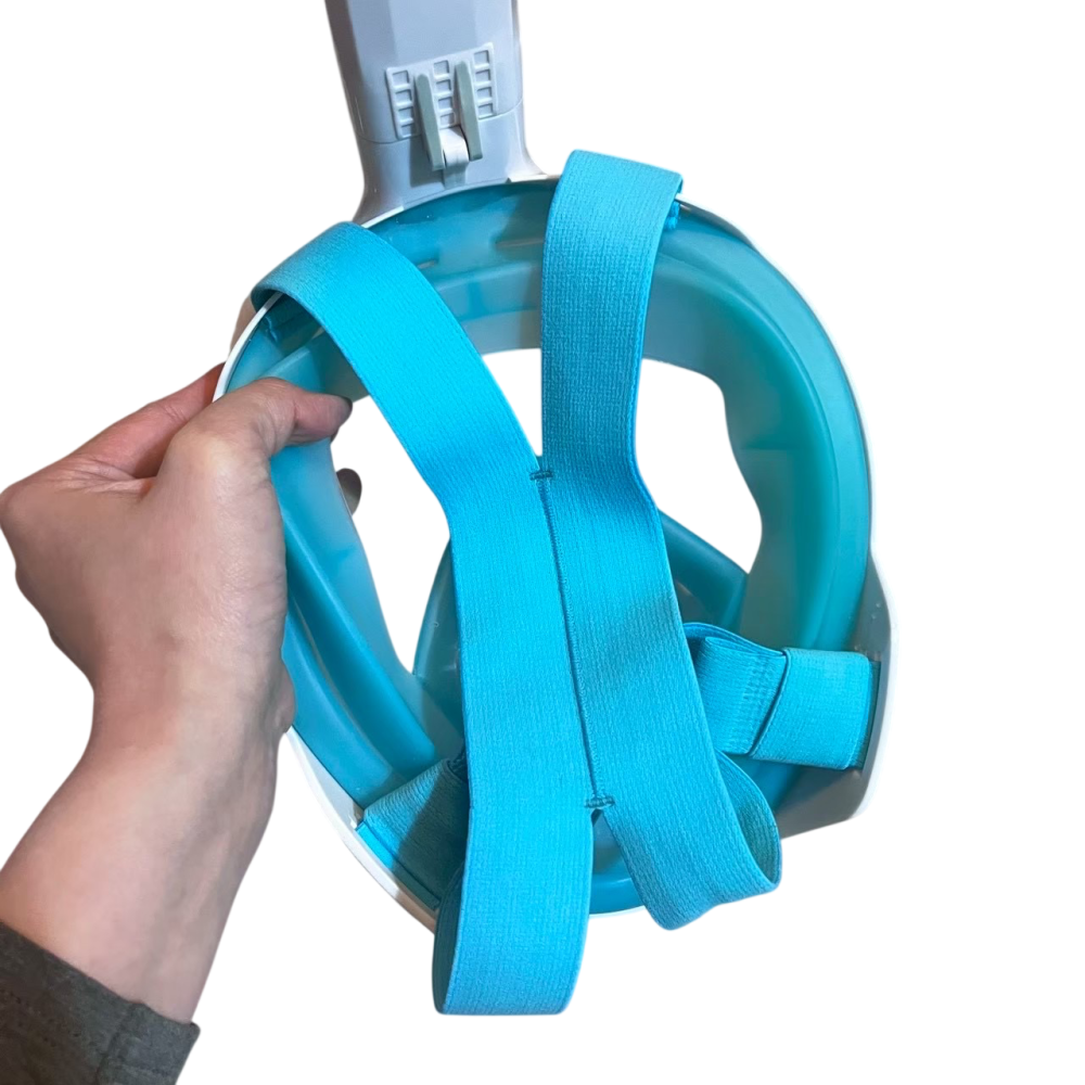 ❮二手❯ 法國 Full Face Snorkel Mask 全罩式浮潛面鏡 180度廣角視野 自然呼吸 不起霧 浮潛-細節圖4