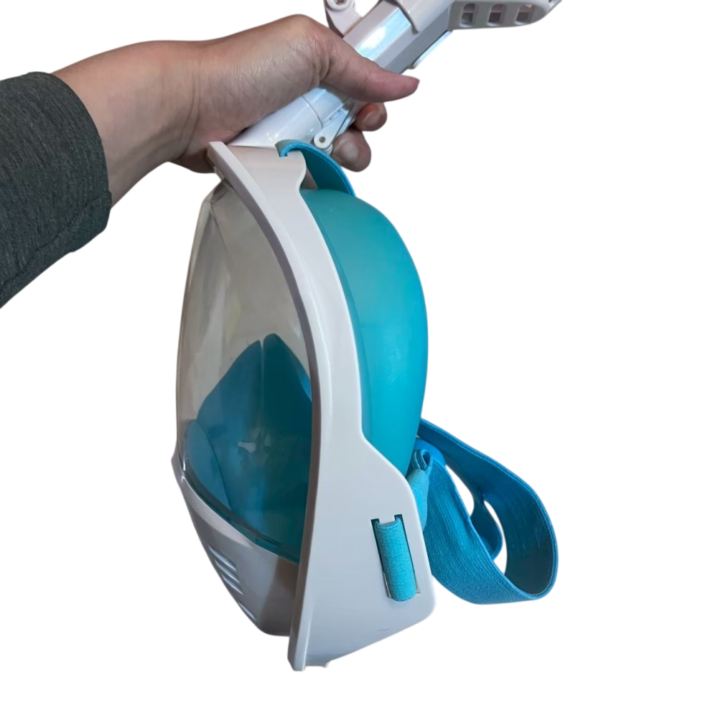 ❮二手❯ 法國 Full Face Snorkel Mask 全罩式浮潛面鏡 180度廣角視野 自然呼吸 不起霧 浮潛-細節圖5