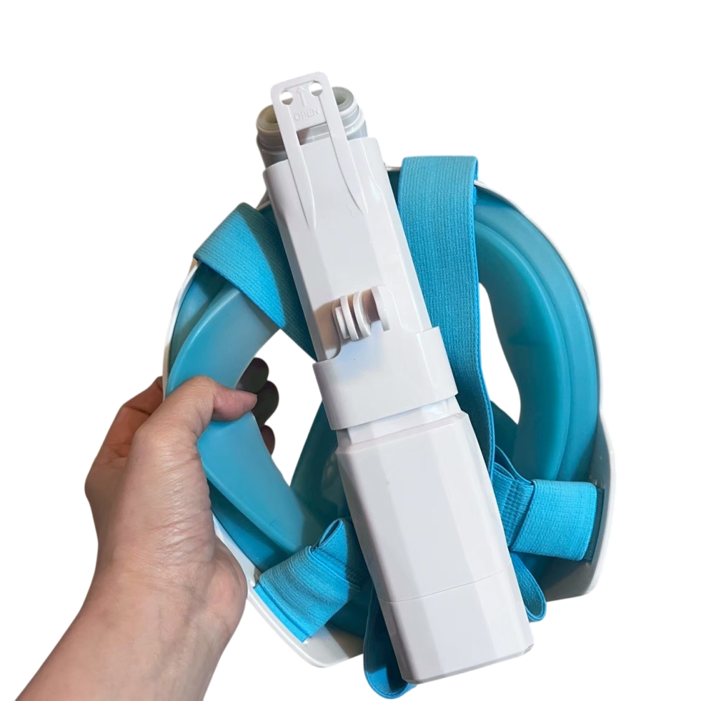 ❮二手❯ 法國 Full Face Snorkel Mask 全罩式浮潛面鏡 180度廣角視野 自然呼吸 不起霧 浮潛-細節圖9