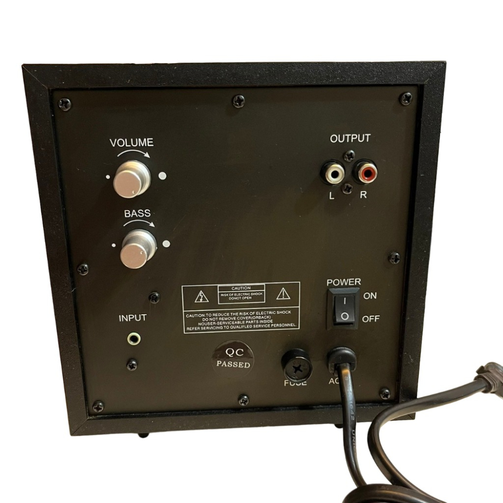 ❮二手❯ 日本 SANYO 三洋 2.1 聲道多媒體電腦喇叭 SYSP-683 木質重低音箱 絕版經典 震撼音質-細節圖4