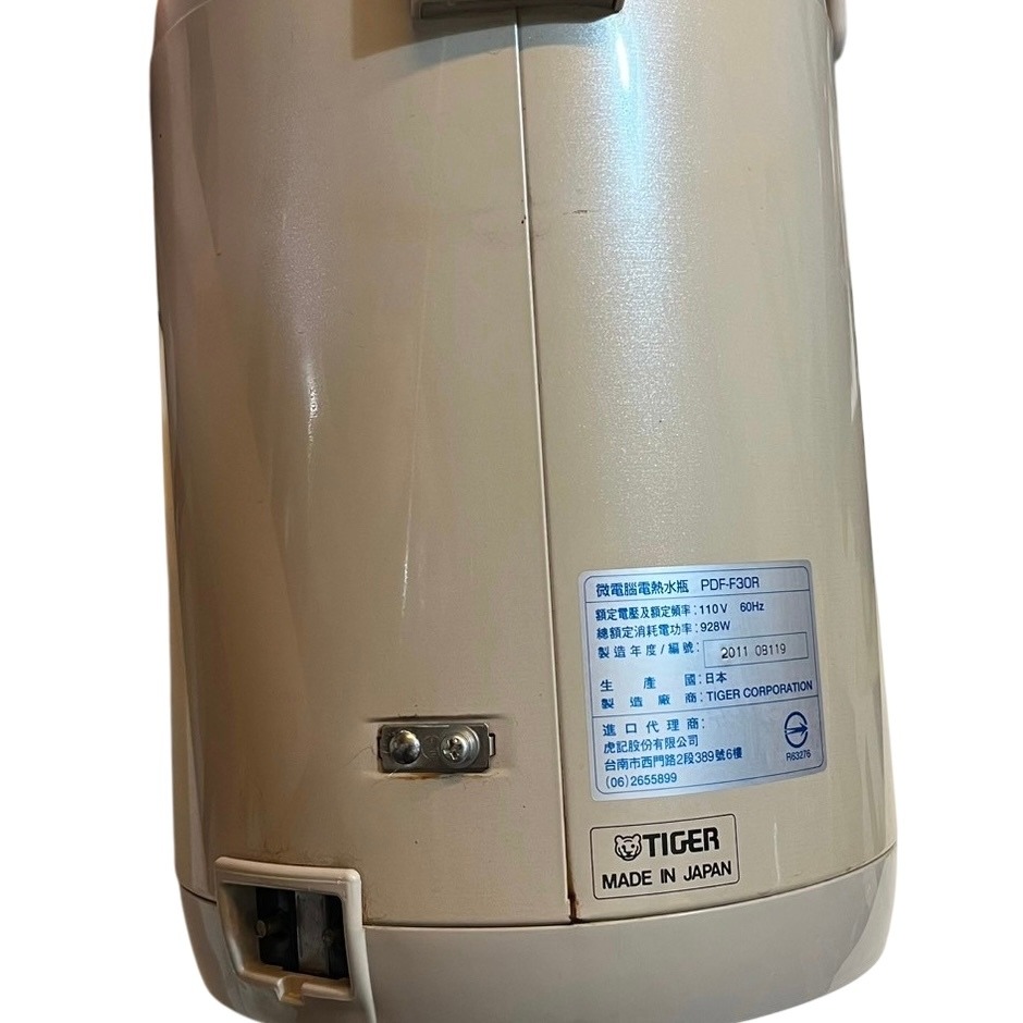 ❮二手❯ 日本 TIGER 虎牌 3.0L 微電腦電熱水瓶 PDF-F30R 日本製 經典不敗款 居家必備-細節圖6