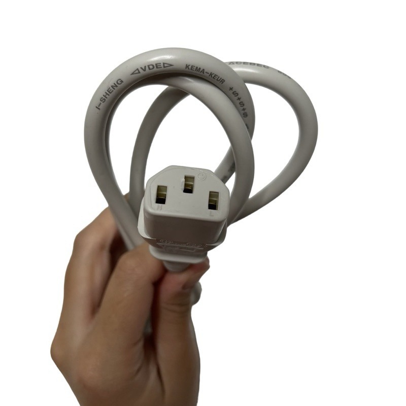 ❮二手❯ I-SHENG 愛盛 3 Pin 電源延長線 (公對母)｜三孔主機/顯示器專用、1.8米、加粗純銅芯-細節圖2