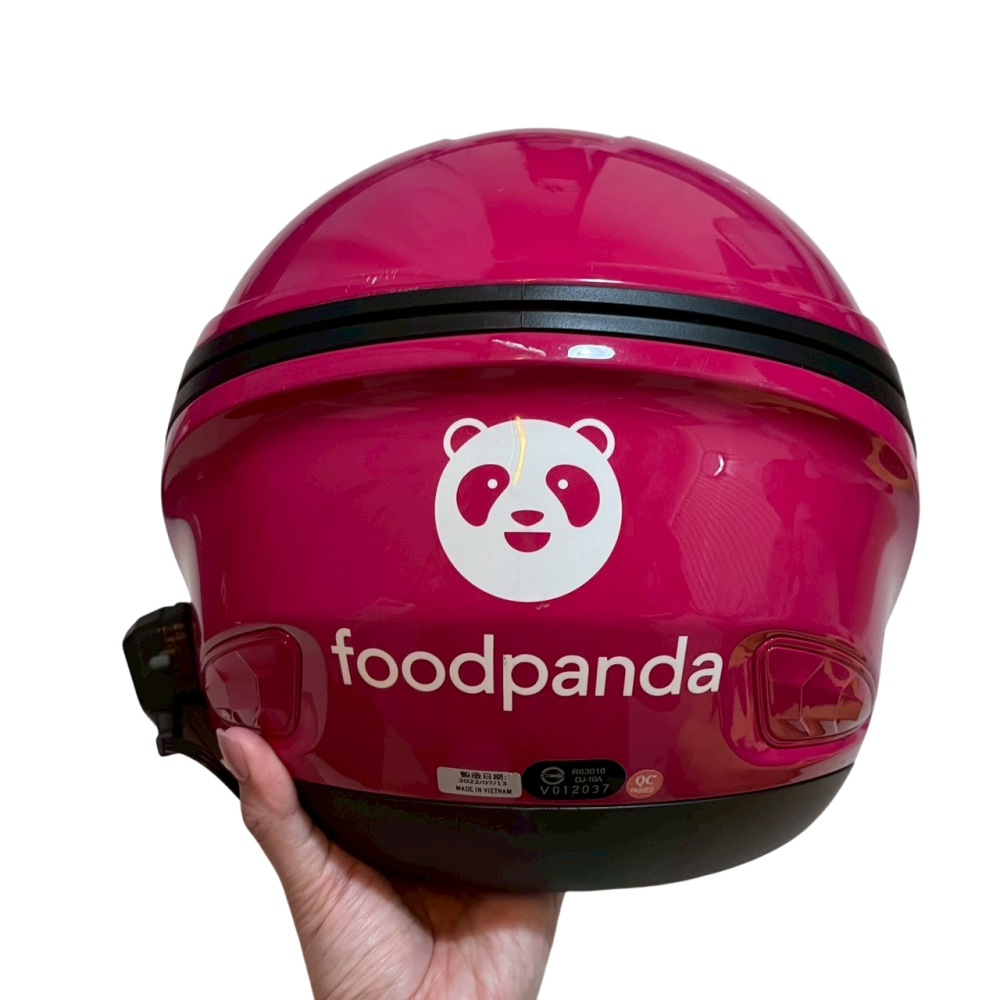 ❮二手❯ foodpanda 官方外送安全帽 含騎士藍牙耳機、抗UV鏡片 外送員必備神裝 三代 Astone-細節圖2