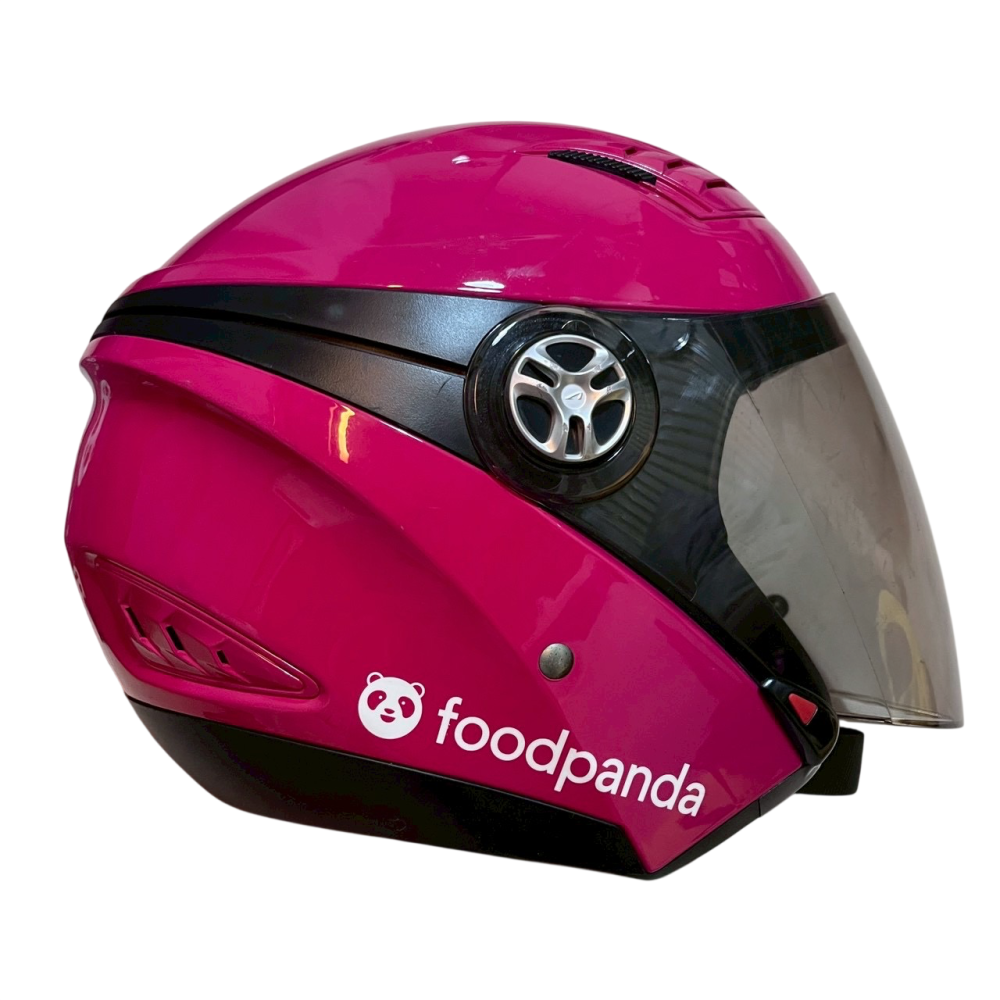 ❮二手❯ foodpanda 官方外送安全帽 含騎士藍牙耳機、抗UV鏡片 外送員必備神裝 三代 Astone-細節圖3