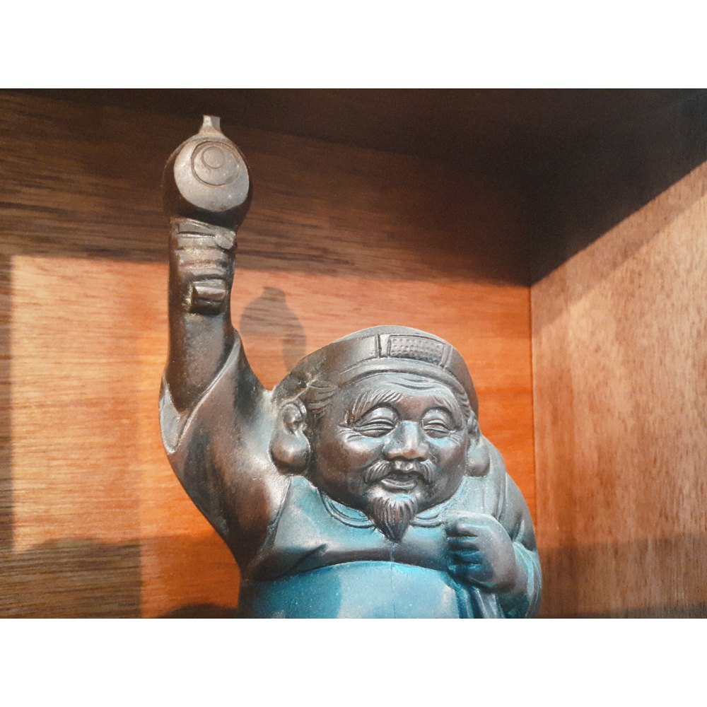 〔鐘樓選品〕日本財富之神 豐收之神 大黑天銅器置物 - 日本製老件-細節圖3