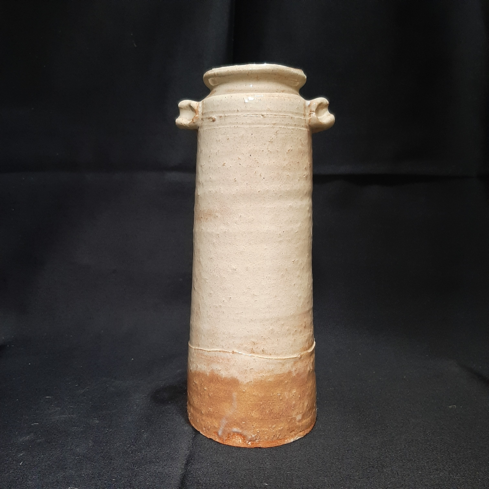 〔那那勇選品〕萩燒 手作雙耳落款花瓶 - 日本製-細節圖2