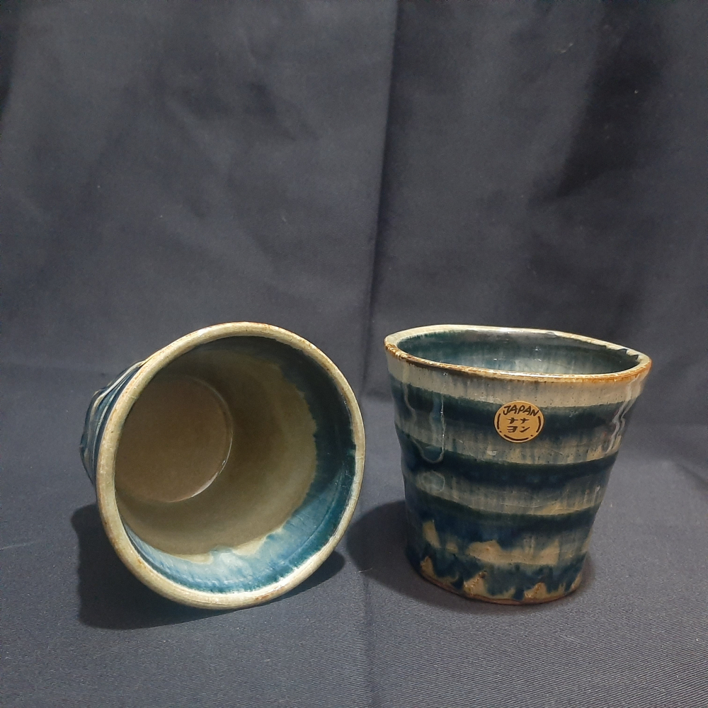 〔那那勇選品〕青窯變/茶窯變 流釉手握杯 -日本製-細節圖3