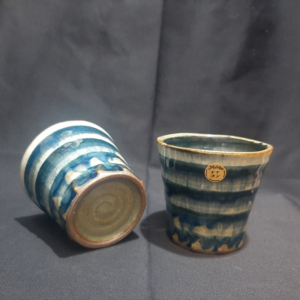 〔那那勇選品〕青窯變/茶窯變 流釉手握杯 -日本製-規格圖5