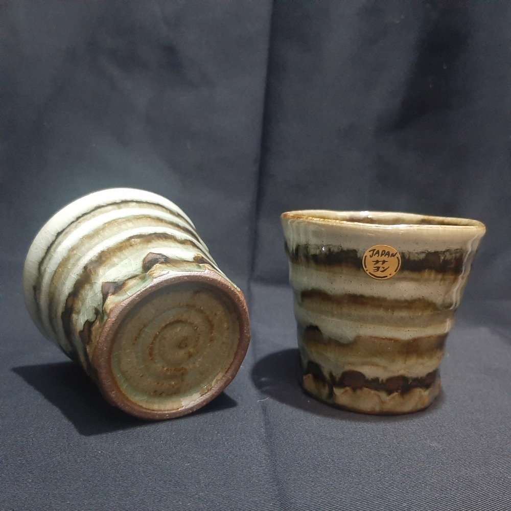 〔那那勇選品〕青窯變/茶窯變 流釉手握杯 -日本製-規格圖5