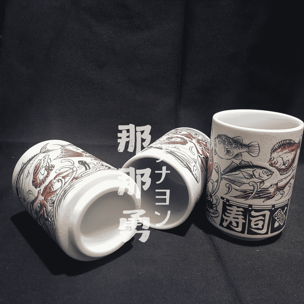 〔那那勇選品〕海產生魚片手握杯-日本製-細節圖2