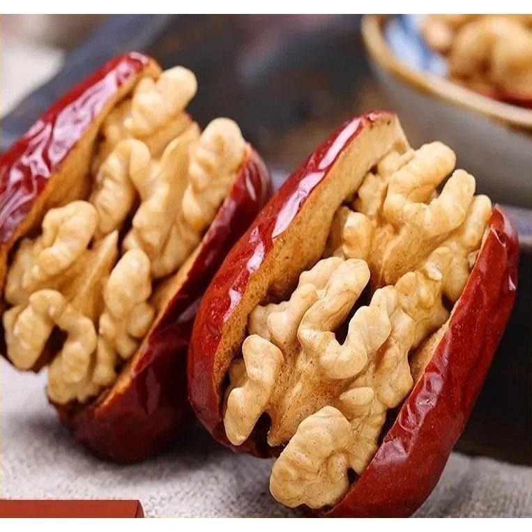 紅棗核桃 香甜紅棗與酥香核桃 紅棗夾核桃 零食 烘培 核桃 堅果 椰棗 紅棗-細節圖3